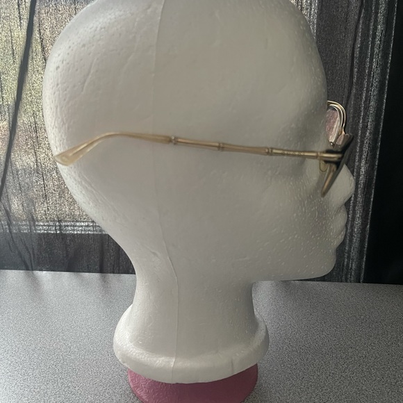 Vintage Authentic Gucci Gold Toned Metal Eyeglasses - Picture 4 of 12